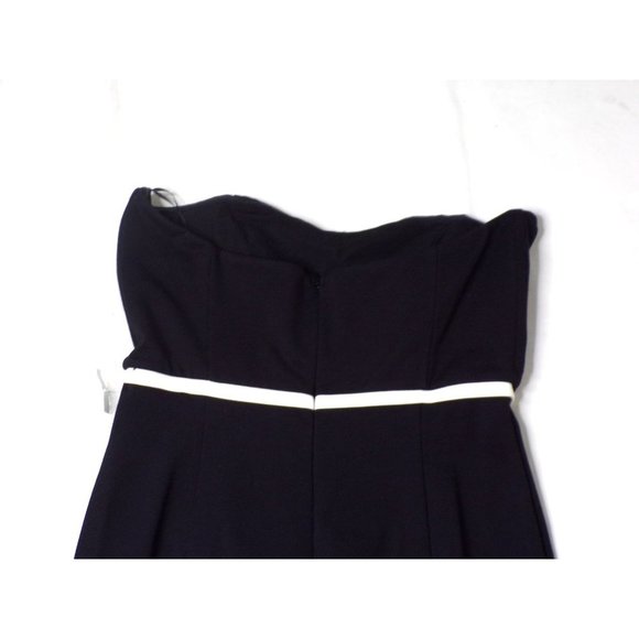 STAUD Honeydew Strapless Cocktail Dress Black and White Large NEW - Picture 10 of 12